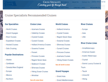 Tablet Screenshot of cruisespecialists.com